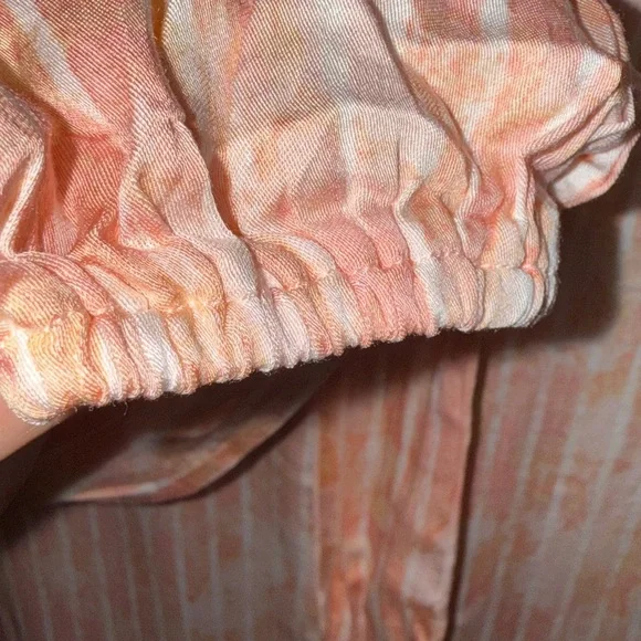 Mystree Peach and Cream Striped Blouse - Picture 5 of 10
